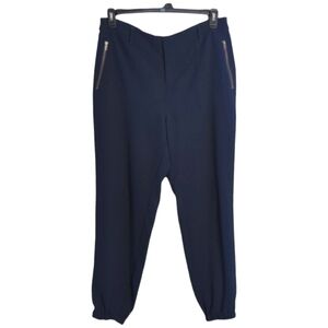 Joie Charlotte C Jogger Pants Side Zipper Pockets Zip Fly Elasticized Hem L